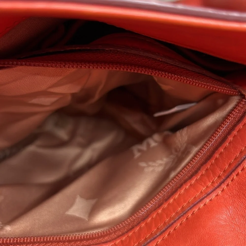 MCM Orange Leather Bag